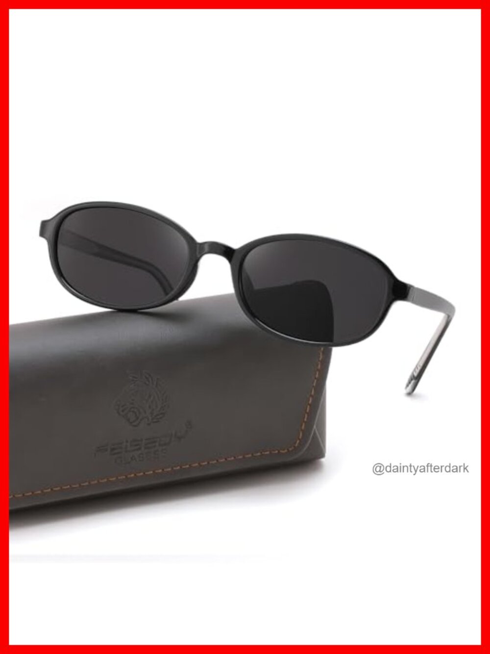 Polarized Oval Retro Sunglasses UV400 TR90 Full Rim Unisex